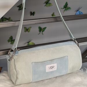 UGG Pastel Blue Suede Shoulder Bag